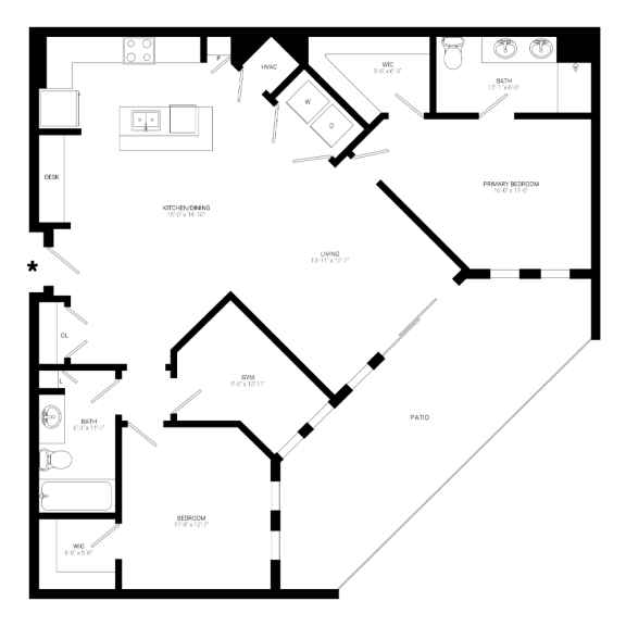 Floor Plans of The Cunningham Apartments in West Des Moines, IA